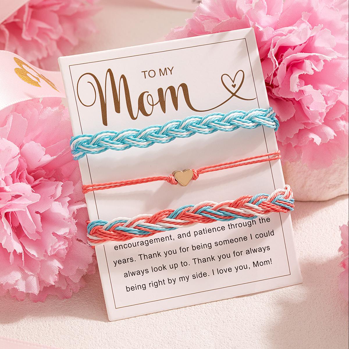 3-piece colorful rope-woven heart-shaped bracelet Mother s Day card bracelet suitable for holiday gifting and daily wear
3-piece colorful rope-woven heart-shaped bracelet Mother s Day card bracelet suitable for holiday gifting and daily wear