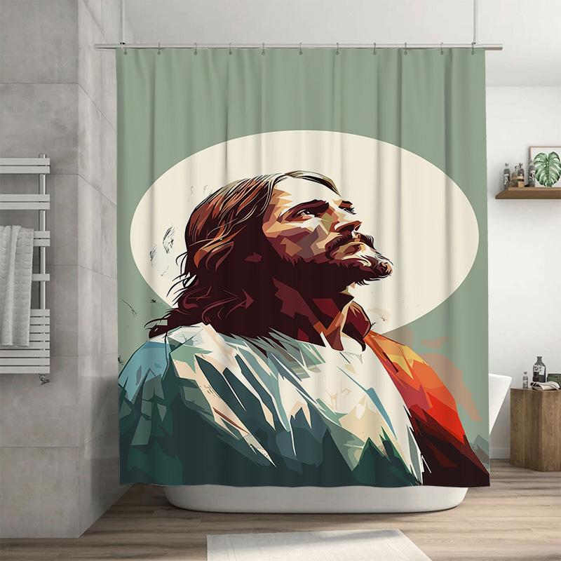 Tuniu Unique Jesus Portrait Shower Curtain Modern Art Religious Decor Home Accent Stylish Bathroom Upgrade Divine Image Artistic W60H190(CM)-1 Pcs
Tuniu Unique Jesus Portrait Shower Curtain Modern Art Religious Decor Home Accent Stylish Bathroom Upgrade Divine Image Artistic W60H190(CM)-1 Pcs