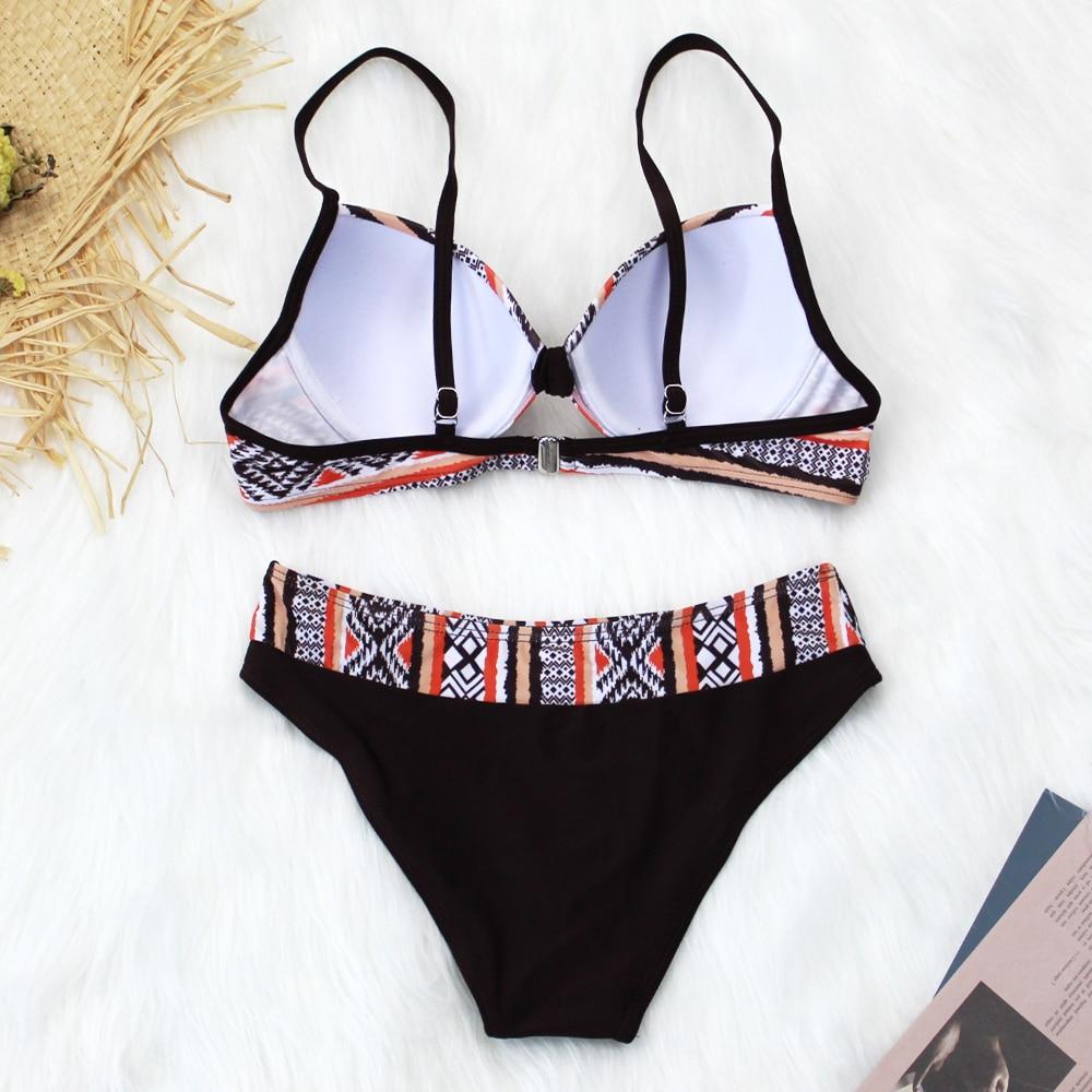 Frauen Push Up Bikini Set Sexy Zweiteilige Bademode Badeanzug Plus Size