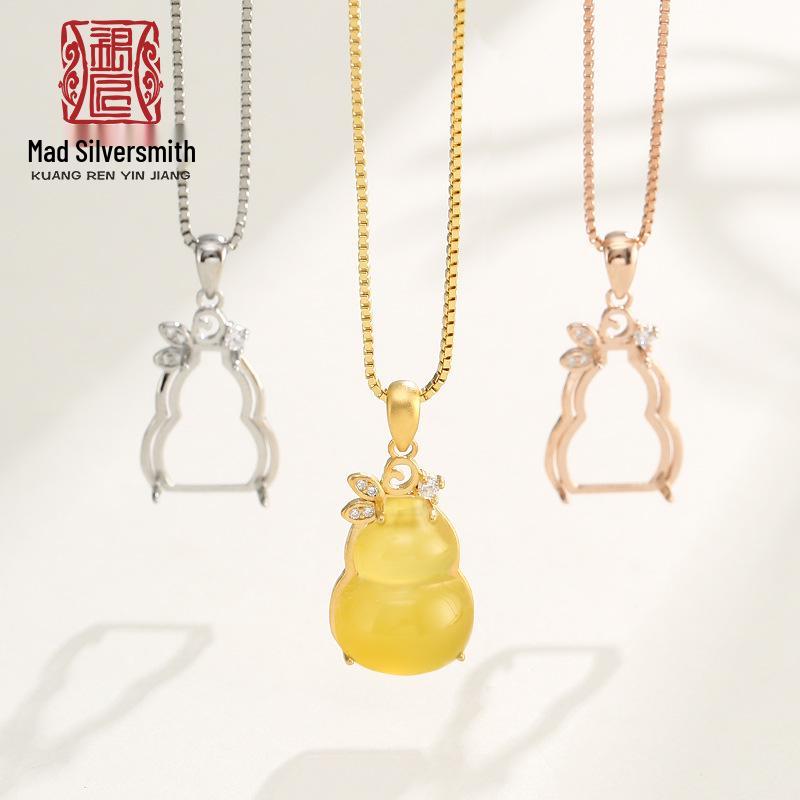 Chinese Style S925 Sterling Silver Gourd Amber Jade Pendant Necklace Holder for Women розового золота
Chinese Style S925 Sterling Silver Gourd Amber Jade Pendant Necklace Holder for Women розового золота