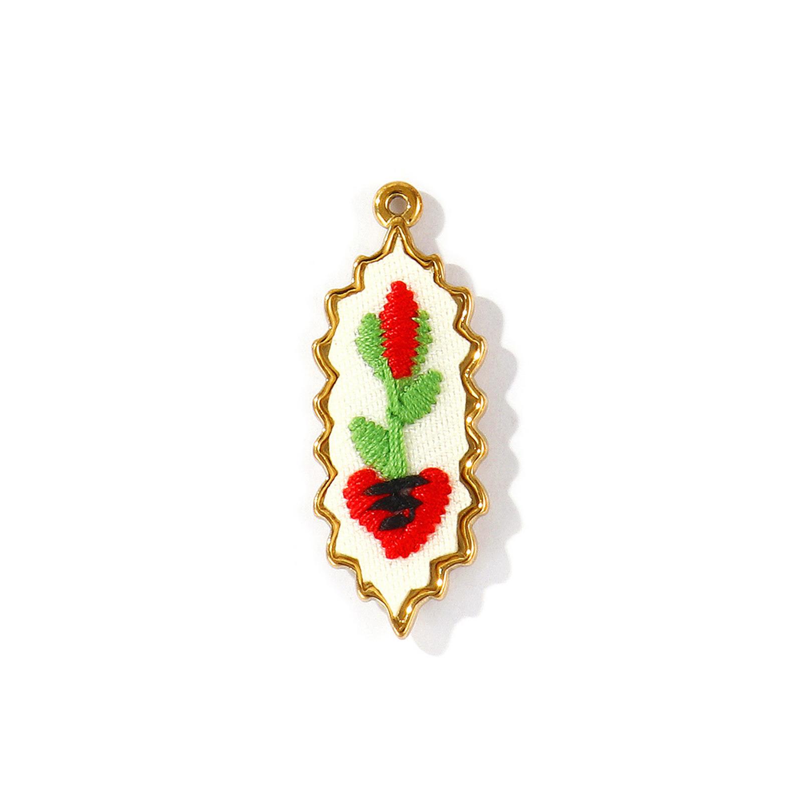 1 Piece Single sided Flower Hand Embroidered Charms 304 Stainless Steel 18K Gold Plated Pendants For DIY Necklace Jewelry Making
1 Piece Single sided Flower Hand Embroidered Charms 304 Stainless Steel 18K Gold Plated Pendants For DIY Necklace Jewelry Making