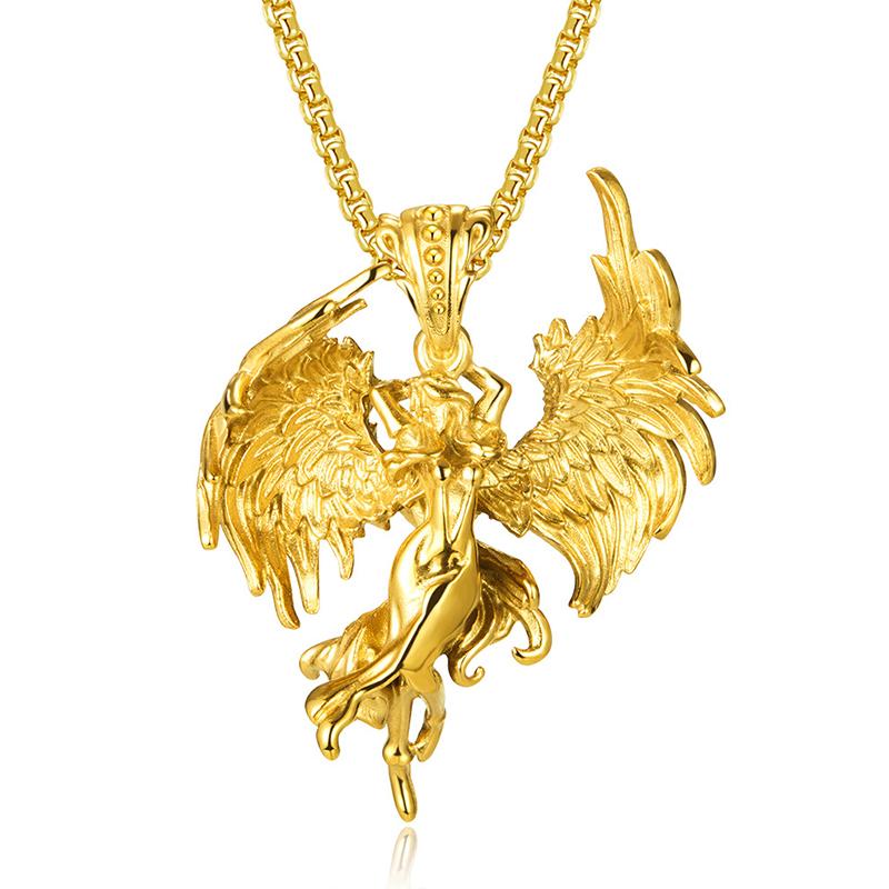 Fashion Charm Angel Wings Pendant Popular Stainless Steel Creative Necklace for Men and Women Gift Personality Jewelry
Fashion Charm Angel Wings Pendant Popular Stainless Steel Creative Necklace for Men and Women Gift Personality Jewelry