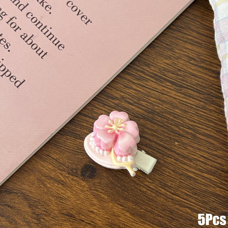 5/6Pcs Cute Pink Cherry Blossom Dessert Hair Clip Sweet Resin Cake Hairpin For Women Girls Side Hair Accessories
5/6Pcs Cute Pink Cherry Blossom Dessert Hair Clip Sweet Resin Cake Hairpin For Women Girls Side Hair Accessories