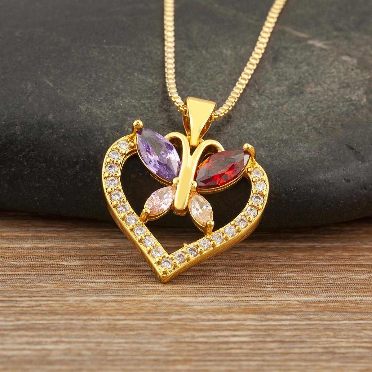 Nidin Trendy Heart Shape Hollow Butterfly Crystal Zircon Pendant Necklace For Women Elegant Aesthetic Charm Jewelry Accessories
Nidin Trendy Heart Shape Hollow Butterfly Crystal Zircon Pendant Necklace For Women Elegant Aesthetic Charm Jewelry Accessories