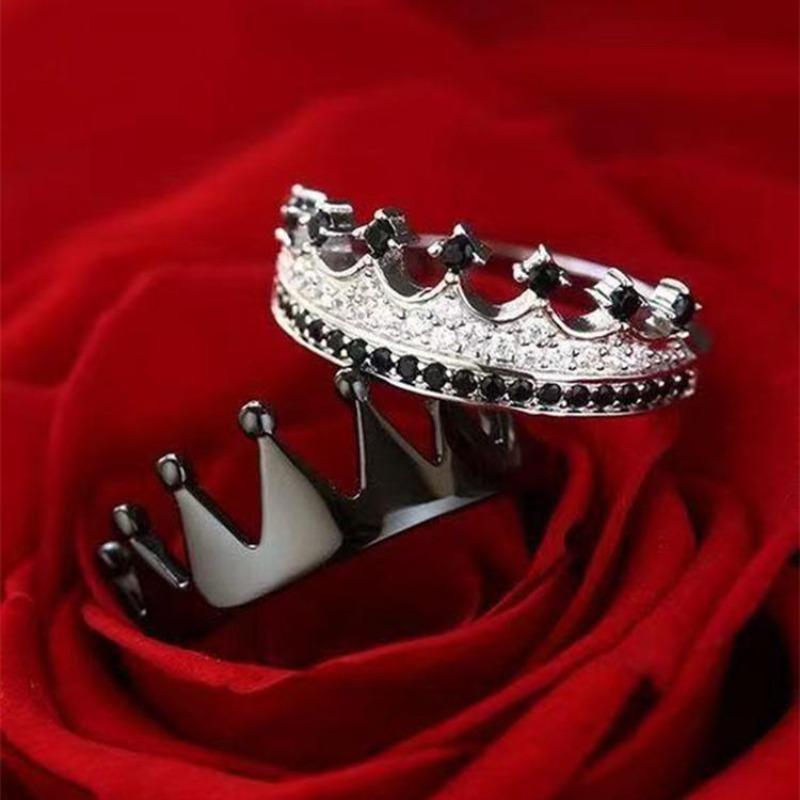 Wei Ya Sells Creative Two-Color Diamond Crown Beautiful Set Ring Popular Exquisite Couple Ring no. 11
Wei Ya Sells Creative Two-Color Diamond Crown Beautiful Set Ring Popular Exquisite Couple Ring no. 11