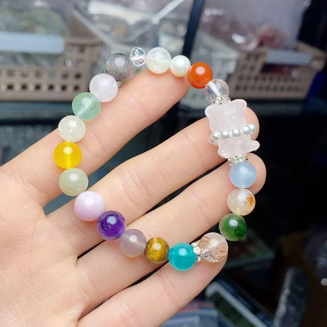 Bear Charm Multi-Crystal Bracelet: Simple, Versatile, Fashionable, Exquisite Women s Jewelry.
Bear Charm Multi-Crystal Bracelet: Simple, Versatile, Fashionable, Exquisite Women s Jewelry.