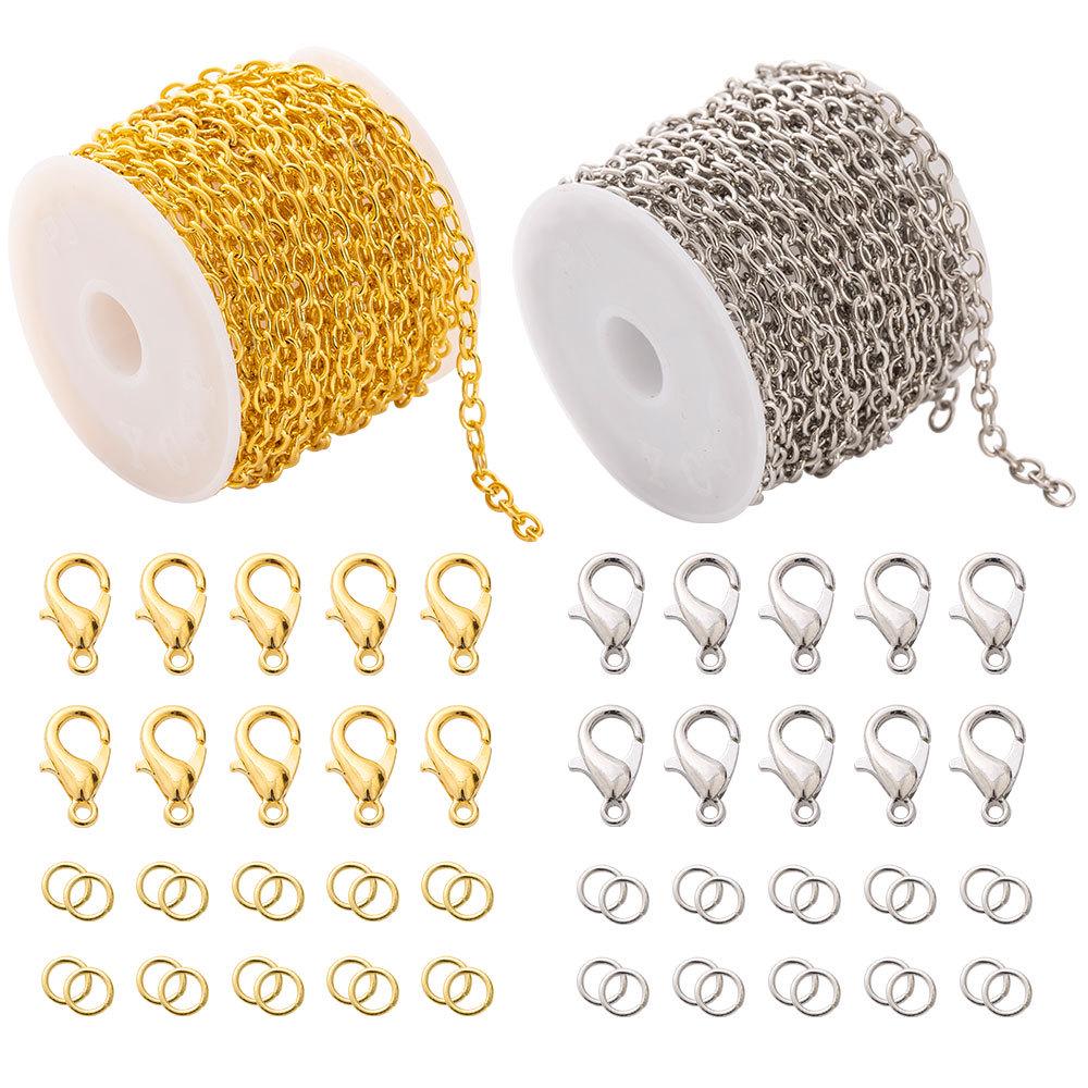 DIY Jewelry Making Kit: Necklace & Bracelet Supplies with Lobster Clasp & Cross Chain Set
DIY Jewelry Making Kit: Necklace & Bracelet Supplies with Lobster Clasp & Cross Chain Set