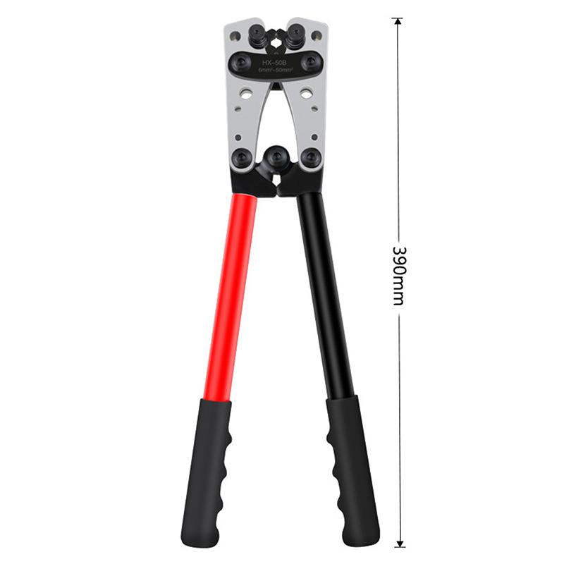 Hx-50B Ручные клещи для холодного прессования клемм с медным наконечником для электриков Клещи специального назначения для клеммных соединителей из углеродистой стали красный
Hx-50B Ручные клещи для холодного прессования клемм с медным наконечником для электриков Клещи специального назначения для клеммных соединителей из углеродистой стали красный