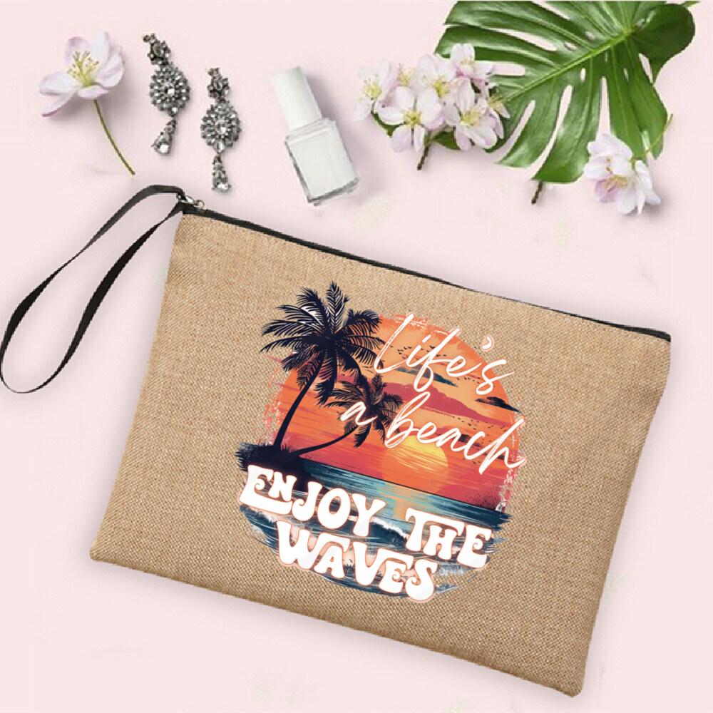 Salt Water and Sunshine Printed Linen Bag Makeup Bags Beach Holiday Sunglasses Sunscreen Storage Pouch Travel Toiletry Bag Gifts
Salt Water and Sunshine Printed Linen Bag Makeup Bags Beach Holiday Sunglasses Sunscreen Storage Pouch Travel Toiletry Bag Gifts
