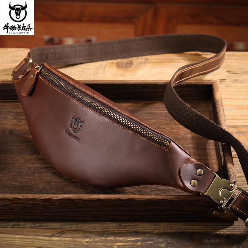 Retro Crazy Horse Leather Waist Bag, European and American Trendy Genuine Leather Men s Bag темно-коричневого кольору
Retro Crazy Horse Leather Waist Bag, European and American Trendy Genuine Leather Men s Bag темно-коричневого кольору