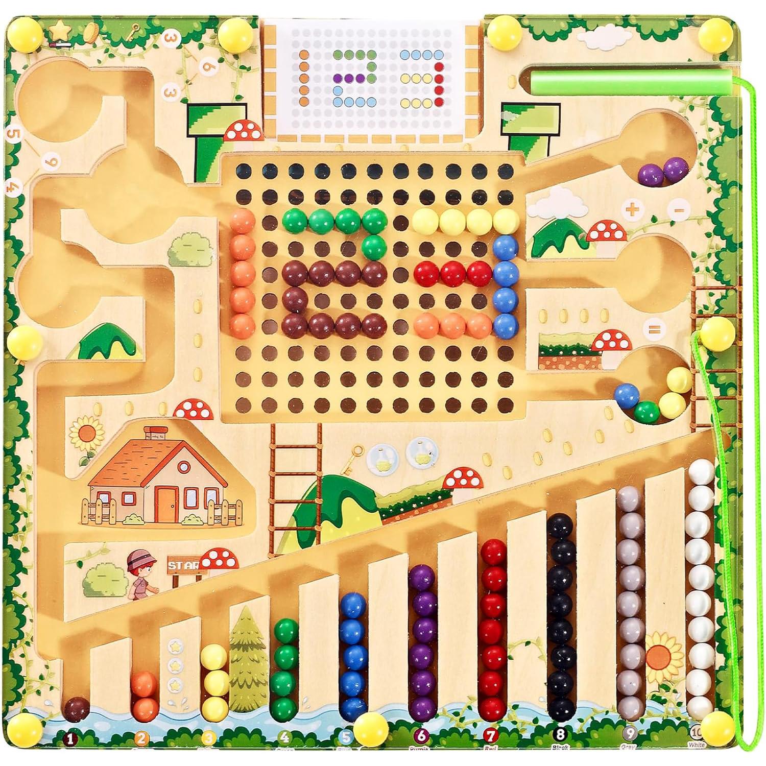 Children Wooden Magnetic Color and Number Maze Learning Education Toys Color Matching Montessori Boys Girls Preschoolers Toy
Children Wooden Magnetic Color and Number Maze Learning Education Toys Color Matching Montessori Boys Girls Preschoolers Toy