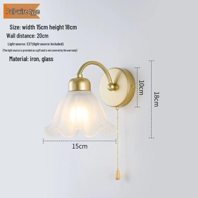Скандинавский Современный Роскошный Настенный Светильник: Простой стеклянный дизайн с цветком и шнурком для спальни
Скандинавский Современный Роскошный Настенный Светильник: Простой стеклянный дизайн с цветком и шнурком для спальни