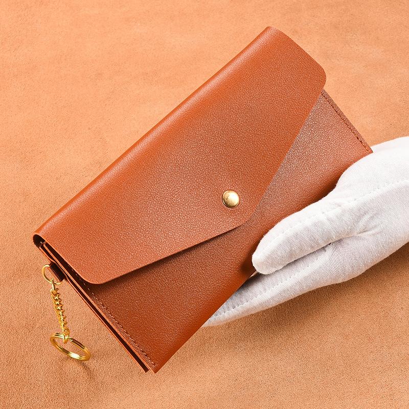 New women s wallet, long thin clutch bag, simple and fashionable large-capacity soft leather wallet, mobile phone bag. коричневый
New women s wallet, long thin clutch bag, simple and fashionable large-capacity soft leather wallet, mobile phone bag. коричневый