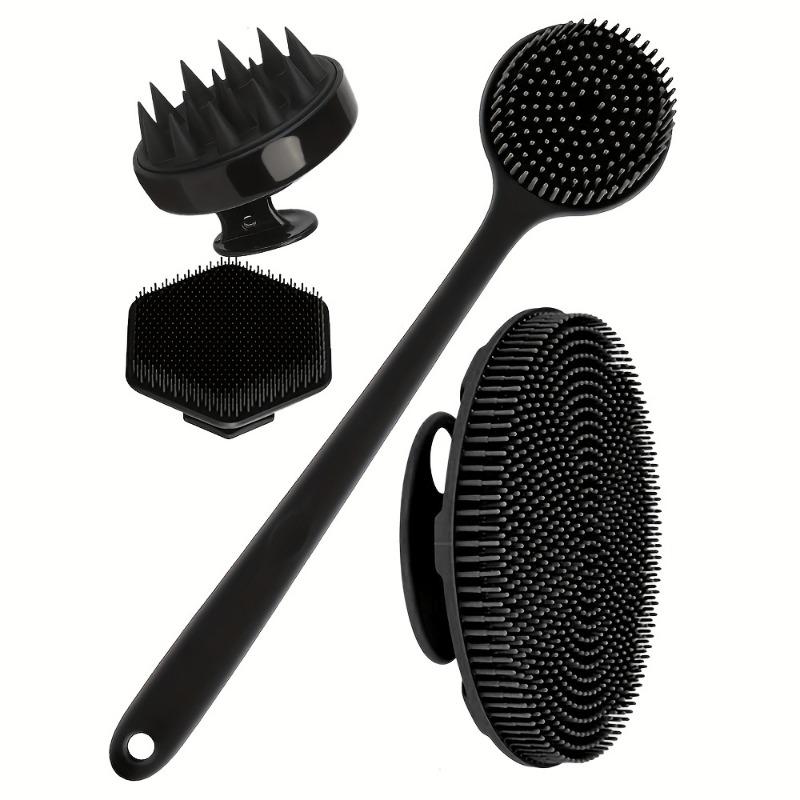 4 Piece Set for Washing Face Hair Taking a Shower with Silicone Facial Cleanser Long Handle Massage 4-piece set чёрный
4 Piece Set for Washing Face Hair Taking a Shower with Silicone Facial Cleanser Long Handle Massage 4-piece set чёрный