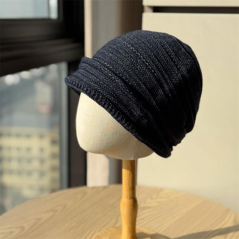 New Korean-style niche pleated beanie for women, warm and cold-proof for autumn and winter, with a high-end feel, versatile and face-slimming knitted Adult54-60Average Size темно-синього кольору
New Korean-style niche pleated beanie for women, warm and cold-proof for autumn and winter, with a high-end feel, versatile and face-slimming knitted Adult54-60Average Size темно-синього кольору
