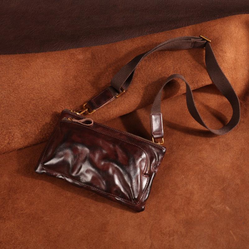 New Genuine Leather Cowhide Chest Bag for Men, Retro Motorcycle, Crossbody, Single Shoulder Waist Bag, Vegetable Tanned Tree Cream Pleated Phone Bag темно-коричневого кольору
New Genuine Leather Cowhide Chest Bag for Men, Retro Motorcycle, Crossbody, Single Shoulder Waist Bag, Vegetable Tanned Tree Cream Pleated Phone Bag темно-коричневого кольору