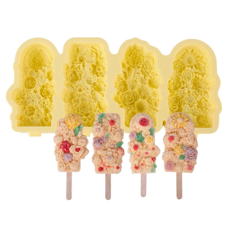Safe Silicone Ice Lolly Maker With Detachable Stick Creative 4 Compartments Popsicles Tray Ice Cream Making Molds
Safe Silicone Ice Lolly Maker With Detachable Stick Creative 4 Compartments Popsicles Tray Ice Cream Making Molds