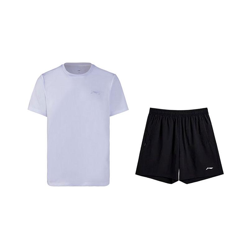 Li Ning Спортивный костюм мужской, простой, универсальный, с круглым вырезом, коротким рукавом, свободный, удобный, спортивная одежда, белый, черный W663-2+V157-1 S
Li Ning Спортивный костюм мужской, простой, универсальный, с круглым вырезом, коротким рукавом, свободный, удобный, спортивная одежда, белый, черный W663-2+V157-1 S