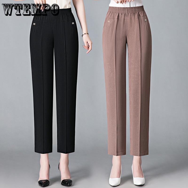 Middle Aged and Elderly Summer Women s Pants Cropped Pants with Elastic High Waist Casual Drape Women s Pants XL чёрный
Middle Aged and Elderly Summer Women s Pants Cropped Pants with Elastic High Waist Casual Drape Women s Pants XL чёрный