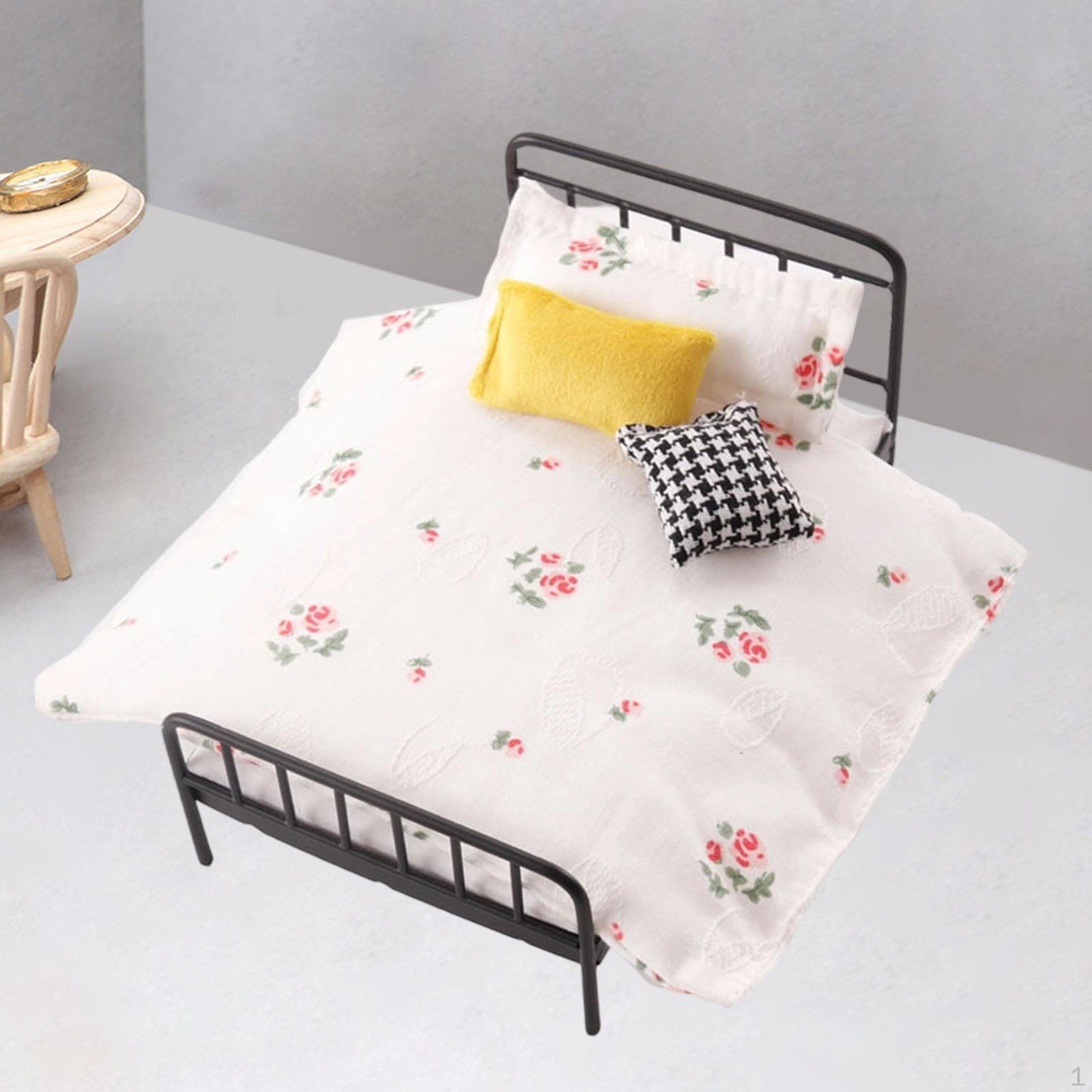 1/12 Dollhouse Bed Doll House Bed,Mini Iron DIY Craft Rustic Decoration Accessories for Rose
1/12 Dollhouse Bed Doll House Bed,Mini Iron DIY Craft Rustic Decoration Accessories for Rose
