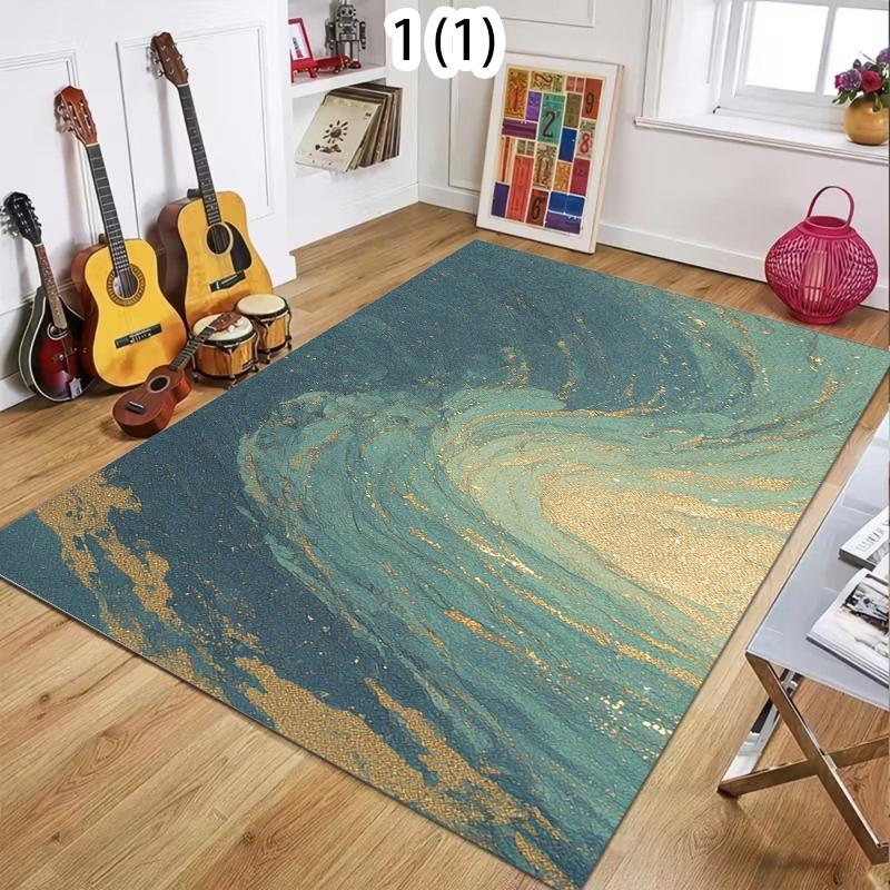 Luxury Teal and Gold Marble Rectangular Rug Abstract Art Texture Non-Slip Floor Mat for Living Room Bedroom Elegant Home Decor 40X60CM
Luxury Teal and Gold Marble Rectangular Rug Abstract Art Texture Non-Slip Floor Mat for Living Room Bedroom Elegant Home Decor 40X60CM