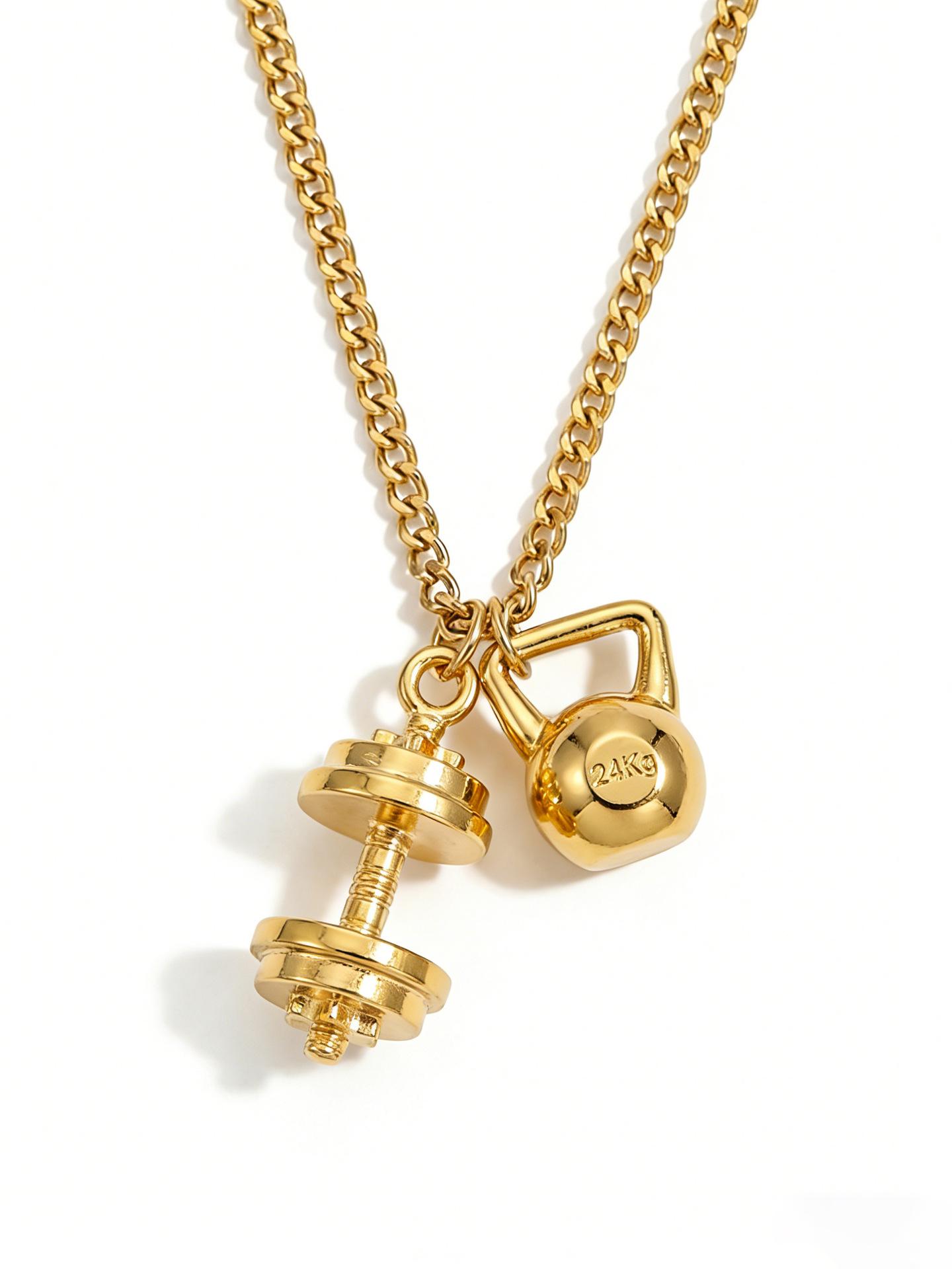 Men s Fitness Dumbbell Kettlebell Pendant Necklace Hip Hop Punk Sports Hypoallergenic Chian Jewelry Gift for Fitness Lovers
Men s Fitness Dumbbell Kettlebell Pendant Necklace Hip Hop Punk Sports Hypoallergenic Chian Jewelry Gift for Fitness Lovers