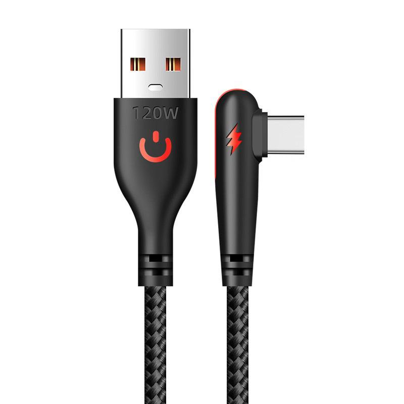 120W 6A 90-Degree Elbow USB To Type-C Super Fast Charging Cable for 16 15 Pro Max S23 S22 for 14 13 12 Redmi K50 0.25m чорний
120W 6A 90-Degree Elbow USB To Type-C Super Fast Charging Cable for 16 15 Pro Max S23 S22 for 14 13 12 Redmi K50 0.25m чорний