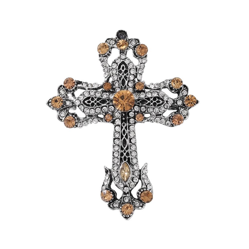 Diamond cross brooch retro court style high-end niche design corsage men s suit accessories
Diamond cross brooch retro court style high-end niche design corsage men s suit accessories