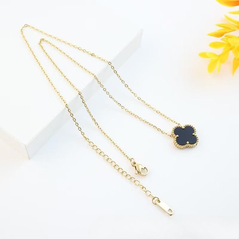 Двусторонняя подвеска-ожерелье «Четырехлистный клевер» 13 мм, украшение, счастливый четырехлистный клевер, 18K, не тускнеющее ожерелье 15mm чёрный
Двусторонняя подвеска-ожерелье «Четырехлистный клевер» 13 мм, украшение, счастливый четырехлистный клевер, 18K, не тускнеющее ожерелье 15mm чёрный