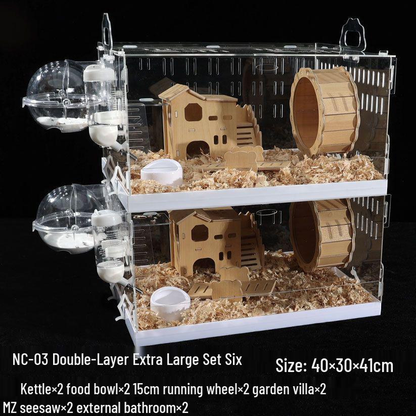 Клітка для хом яка Golden Bear Двошаровий акриловий розкішний вілла-набір
Клітка для хом яка Golden Bear Двошаровий акриловий розкішний вілла-набір