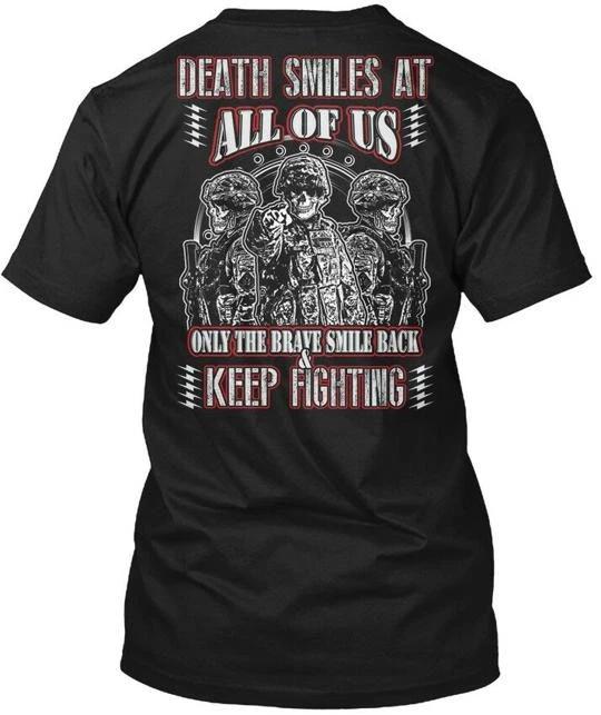 The Brave Veteran Smiles Back At Death All Of Us T shirt Made in USA S to 5XL S
The Brave Veteran Smiles Back At Death All Of Us T shirt Made in USA S to 5XL S