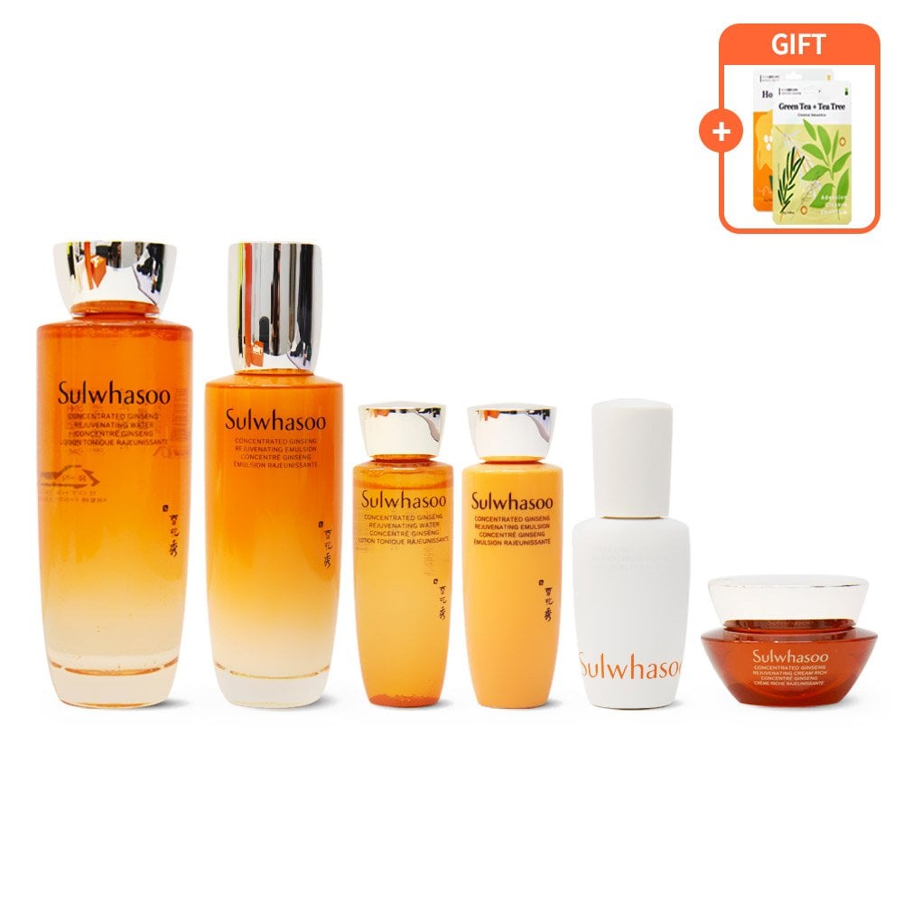 Sulwhasoo Концентрированный обновляющий антивозрастной ежедневный уход Набор из 2 средств + Маска (2 листа)
Sulwhasoo Концентрированный обновляющий антивозрастной ежедневный уход Набор из 2 средств + Маска (2 листа)