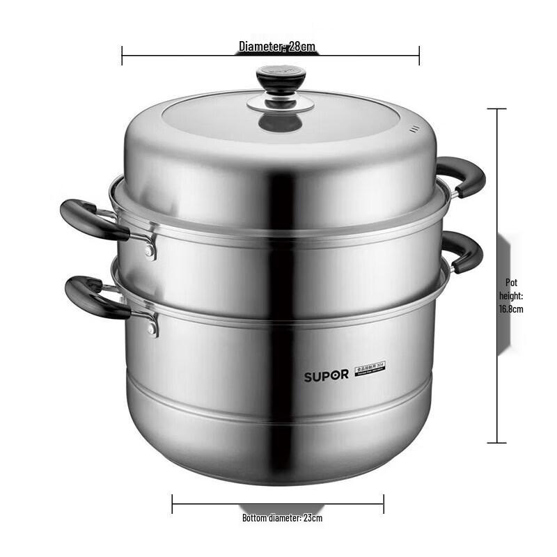 SUPOR Easy-Storage Stainless Steel Steamer
SUPOR Easy-Storage Stainless Steel Steamer
