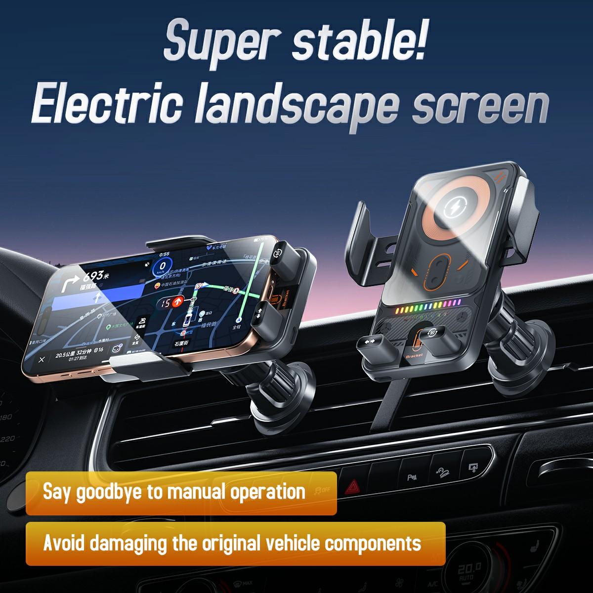 Smart Sensor Car Phone Holder 15W Wireless Charger Automatic Clamping Rotatable Mount with Cable Tie Black
Smart Sensor Car Phone Holder 15W Wireless Charger Automatic Clamping Rotatable Mount with Cable Tie Black