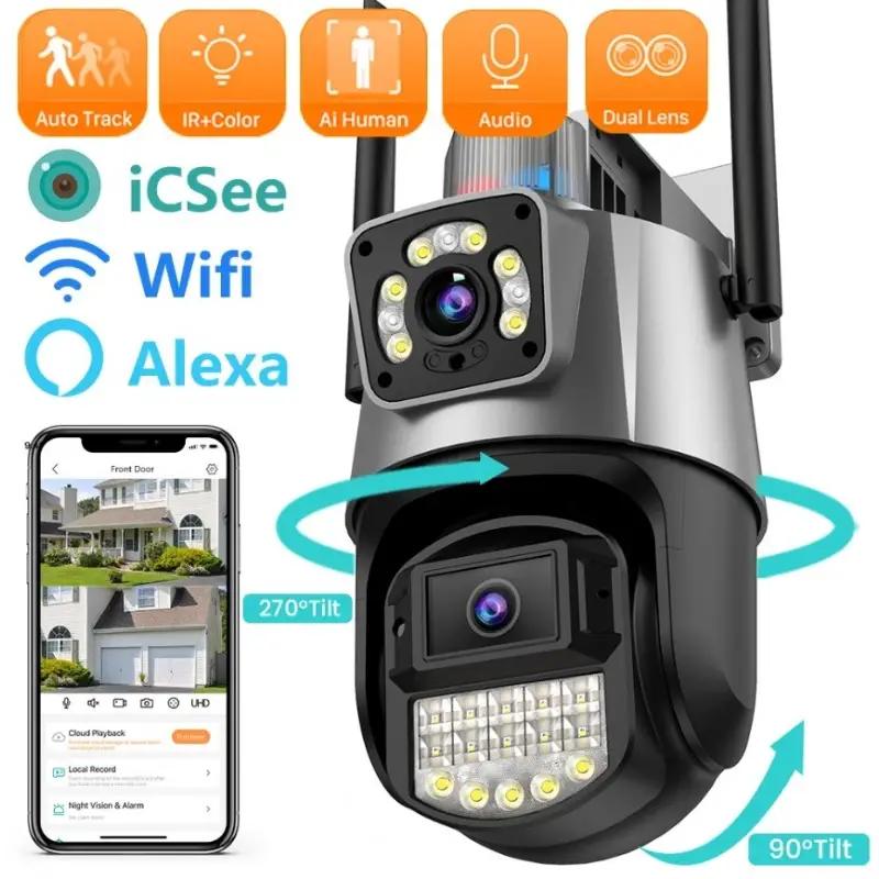 2.4GHz 8MP 4K Security Camera IP Camera Dual Lens DualScreen 4MP Color Night Vision Auto Tracking PTZ Wifi Camera Waterproof CCTV Security Camera EU Plug Camera
2.4GHz 8MP 4K Security Camera IP Camera Dual Lens DualScreen 4MP Color Night Vision Auto Tracking PTZ Wifi Camera Waterproof CCTV Security Camera EU Plug Camera