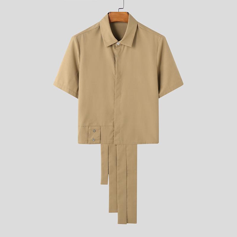 INCERUN Men Lapel Neck Short Sleeve Buttons Up Casual Irregular Tassel Short Shirts 5XL хакі
INCERUN Men Lapel Neck Short Sleeve Buttons Up Casual Irregular Tassel Short Shirts 5XL хакі