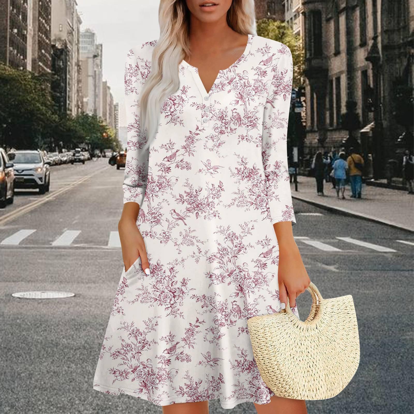 Женское летнее платье, свободное платье с V-образным вырезом, рукавом три четверти и карманами XXL красный
Женское летнее платье, свободное платье с V-образным вырезом, рукавом три четверти и карманами XXL красный