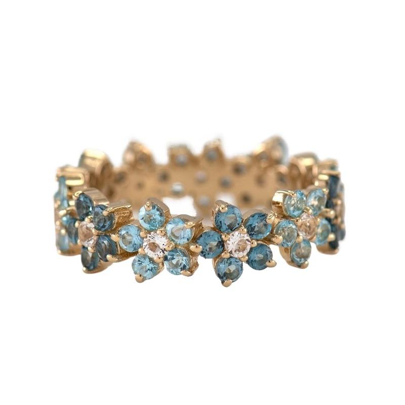 Floral Round Ring Set, Elegant Stylish Stackable Rings for Women, Holiday Birthday Gift for Special Occasion Blue
Floral Round Ring Set, Elegant Stylish Stackable Rings for Women, Holiday Birthday Gift for Special Occasion Blue