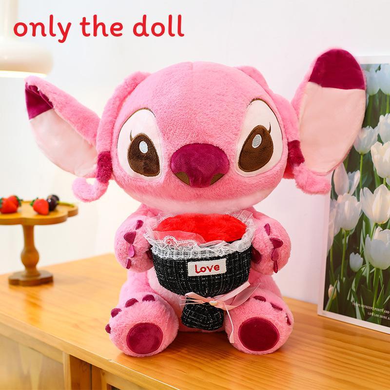 Stitch Plush Toy With Embracing Flower Design For Valentines Gift 30cm рожевий
Stitch Plush Toy With Embracing Flower Design For Valentines Gift 30cm рожевий