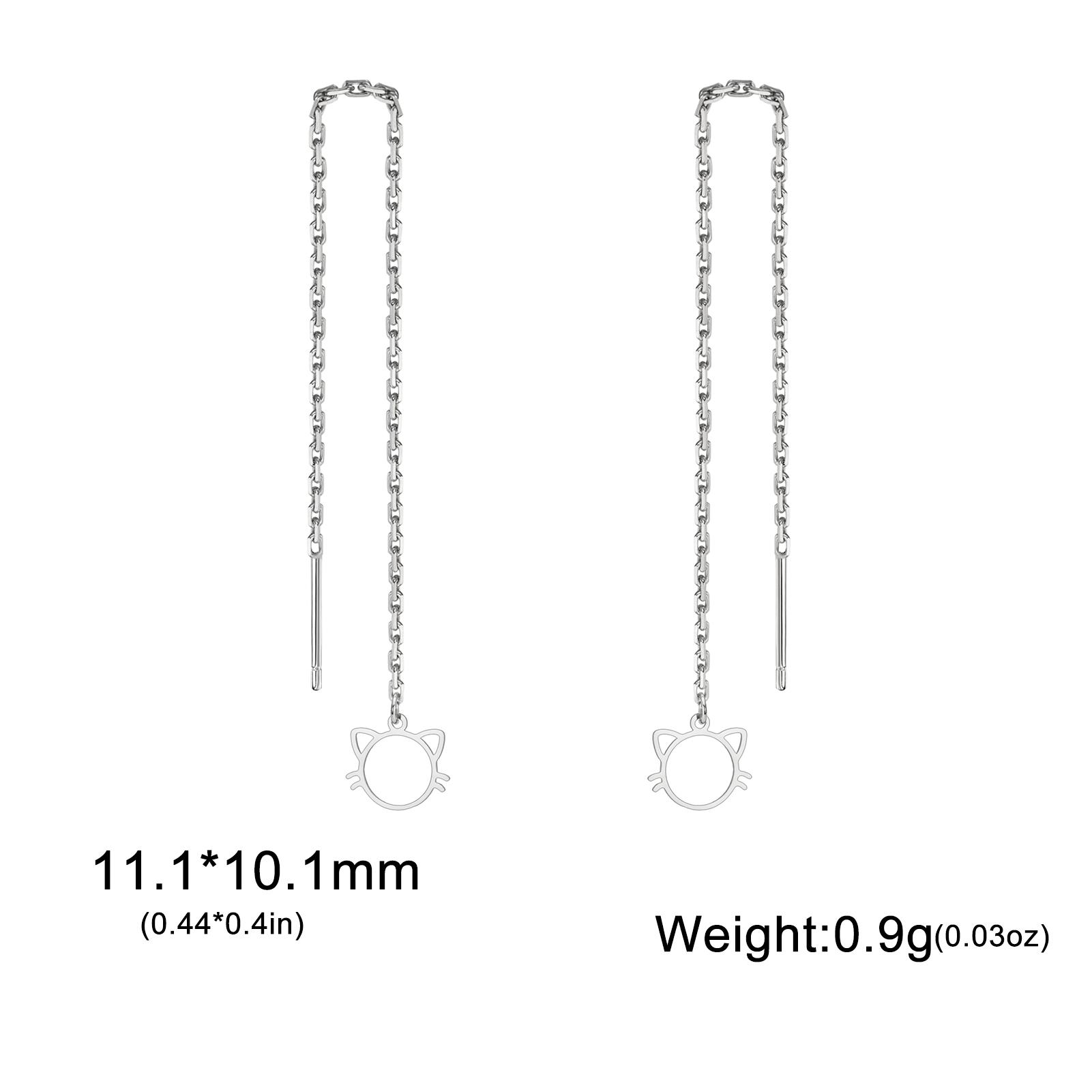 Cazador Stainless Steel Cute Cat Long Tassel Earrings for Women Jewelry Animal Kitten Earrings Birthday Gift Wholesale 2025 New
Cazador Stainless Steel Cute Cat Long Tassel Earrings for Women Jewelry Animal Kitten Earrings Birthday Gift Wholesale 2025 New
