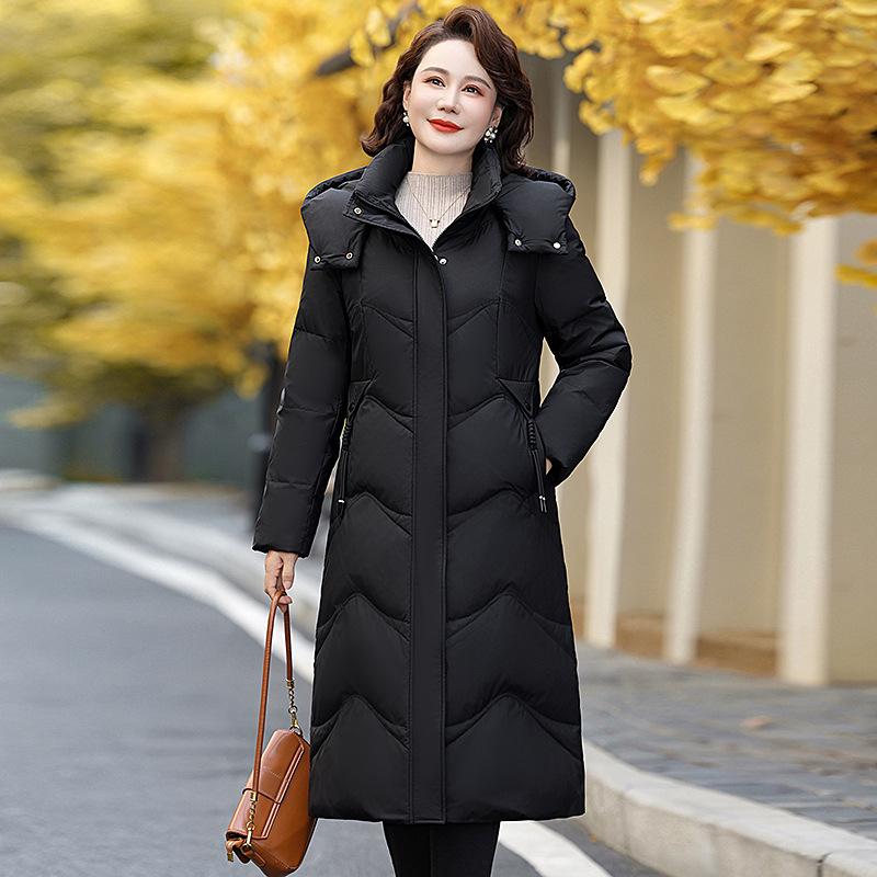 Women s Long Duck Down Jacket: Winter Over-the-Knee Style for Middle-Aged and Elderly - Stylish, Thickened, Mid-Length Mother s Coat 2XL (105-120 catty) чёрный
Women s Long Duck Down Jacket: Winter Over-the-Knee Style for Middle-Aged and Elderly - Stylish, Thickened, Mid-Length Mother s Coat 2XL (105-120 catty) чёрный