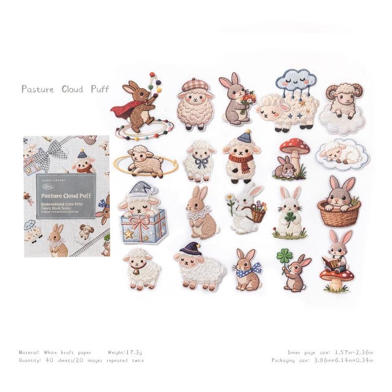 40Pcs Creativity Embroidered Dnimals Simulated Relief Stickers Fun Scrapbooking Retro DIY Diary Decoration Stationery Stickers
40Pcs Creativity Embroidered Dnimals Simulated Relief Stickers Fun Scrapbooking Retro DIY Diary Decoration Stationery Stickers