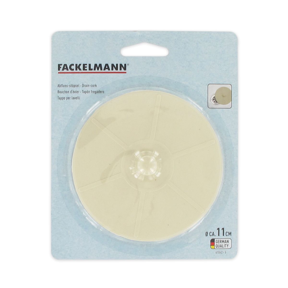 Резиновая пробка для раковины 11 см Fackelmann Tecno ref. 61042
Резиновая пробка для раковины 11 см Fackelmann Tecno ref. 61042