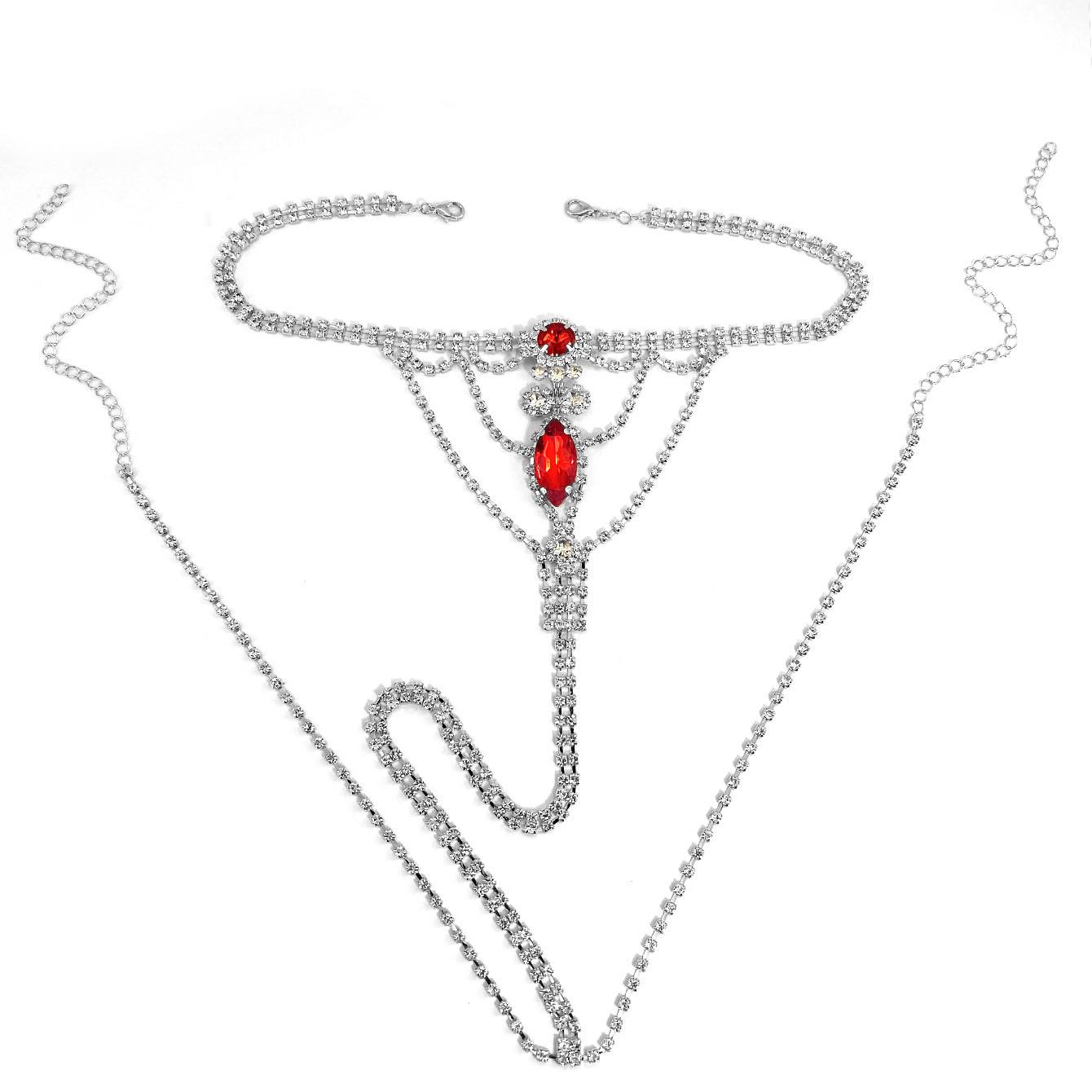 Европейские и американские сексуальные красные трусики-ромбы с бриллиантами и цепочкой для тела-бикини со стразами для женщин серебряный
Европейские и американские сексуальные красные трусики-ромбы с бриллиантами и цепочкой для тела-бикини со стразами для женщин серебряный