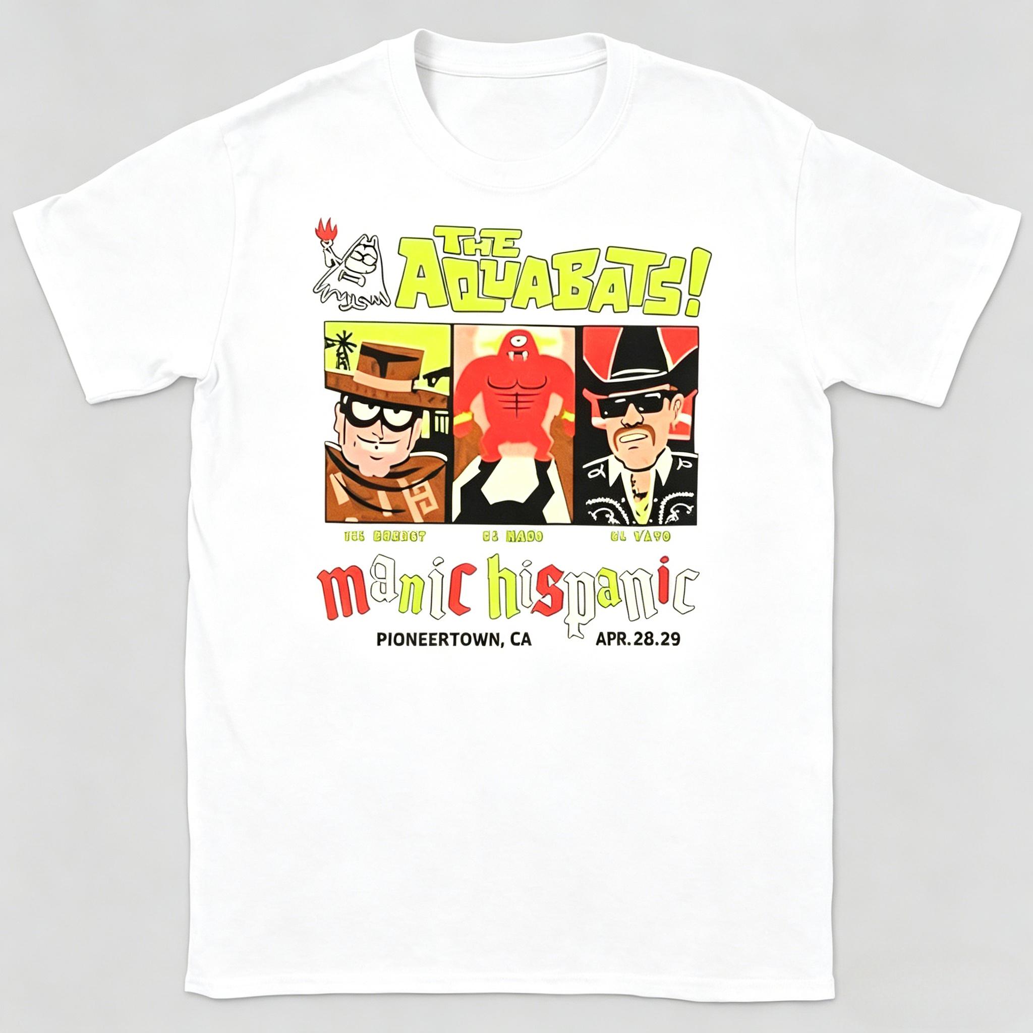 The Aquabats Unisexic Hispanic 2026 Tour Tshirt Retro Cartoon Graphic Tee Unisex WOMEN Casual Cotton Short Sleeve Tops 4XL
The Aquabats Unisexic Hispanic 2026 Tour Tshirt Retro Cartoon Graphic Tee Unisex WOMEN Casual Cotton Short Sleeve Tops 4XL