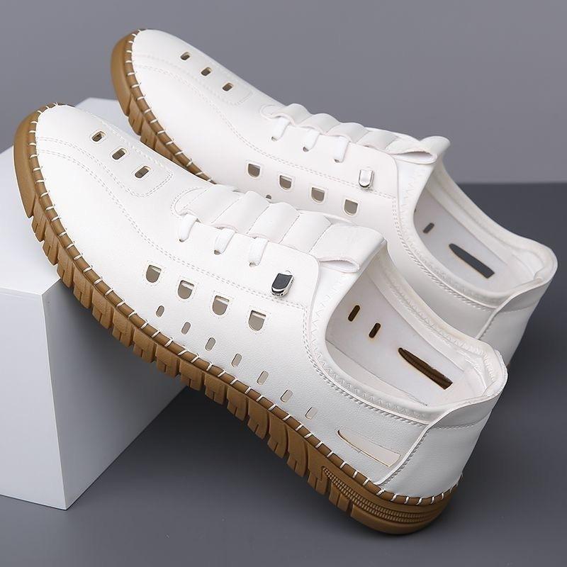 Men s shoes white leather shoes summer breathable hollow one pedal lazy non-slip soft sole casual hole men s shoes 39 білий
Men s shoes white leather shoes summer breathable hollow one pedal lazy non-slip soft sole casual hole men s shoes 39 білий