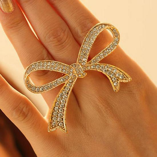 Korean Trendy Rhinestone Bow Open Ring for Women Adjustable Open золотий
Korean Trendy Rhinestone Bow Open Ring for Women Adjustable Open золотий