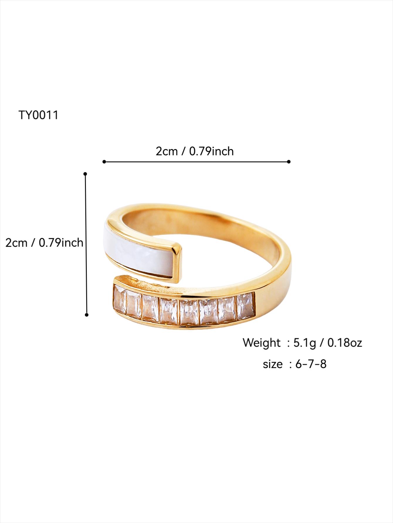 1 шт. Французский винтажный простой универсальный открывающийся регулируемый из нержавеющей стали с 18-каратным золотым покрытием с бриллиантами женские кольца 8
1 шт. Французский винтажный простой универсальный открывающийся регулируемый из нержавеющей стали с 18-каратным золотым покрытием с бриллиантами женские кольца 8