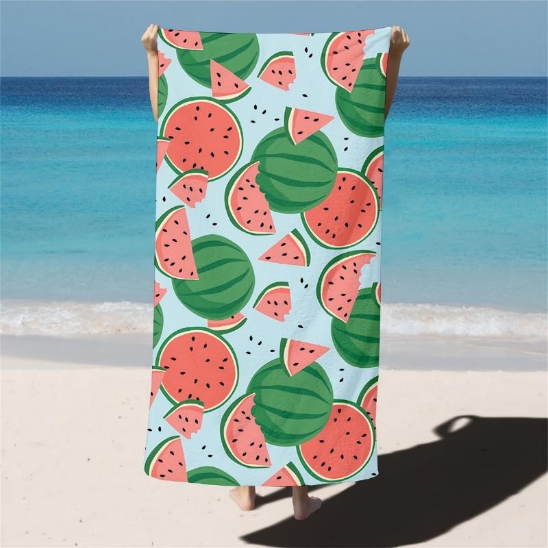 Cartoon Watermelon Print Beach Towel, Fruit Theme Quick-Dry Soft Absorbent Bath Towel, Sand-Resistant Lightweight Beach Towel W30*H60(CM)
Cartoon Watermelon Print Beach Towel, Fruit Theme Quick-Dry Soft Absorbent Bath Towel, Sand-Resistant Lightweight Beach Towel W30*H60(CM)