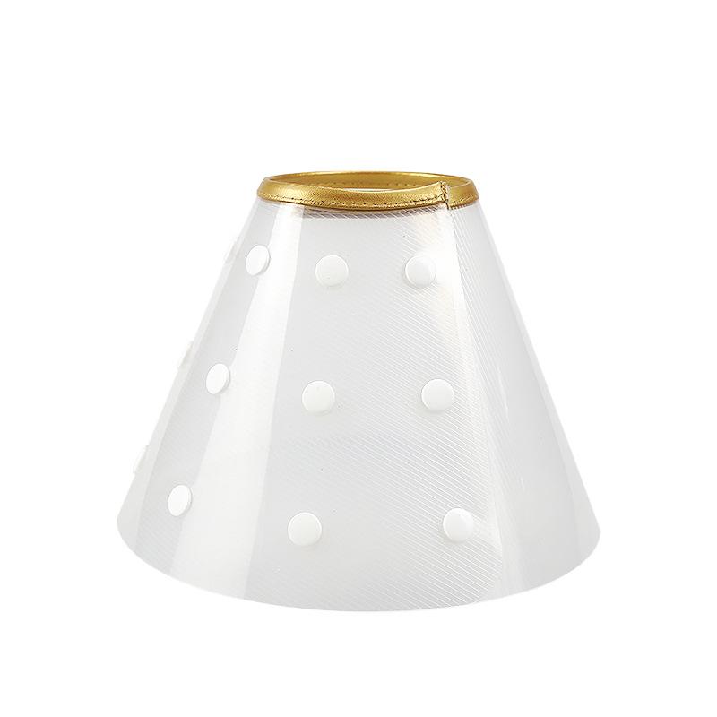 Gold-Edged Elizabethan Anti-Bite Protective Collar with Plastic Snap Model 1: Depth 12.5cm, Neck Circumference 14-19cm
Gold-Edged Elizabethan Anti-Bite Protective Collar with Plastic Snap Model 1: Depth 12.5cm, Neck Circumference 14-19cm